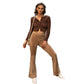 VERO MODA Women's Velvet Flare Pants Black