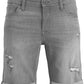 Jack & Jones Men's Jjirick Original Denim Shorts Gray Size S