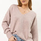 VERO MODA Women's AubreeHeathered Sweater Pink Size Large