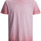 Jack & Jones Men's Overdyed T-Shirt Red Size X-Large