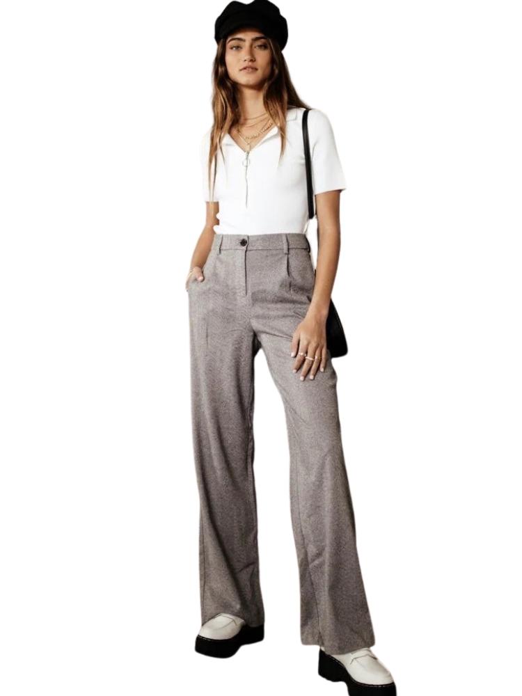 VERO MODA Women's Edda Trouser Gray Size 12
