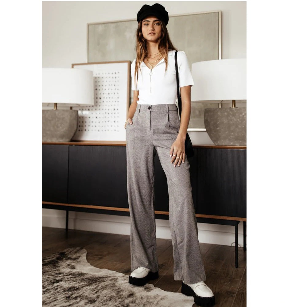 VERO MODA Women's Edda Trouser Gray Size 12