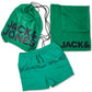 Jack & Jones Men's 3 Pc Swim Trunks Towel & Drawstring Beach Bag Set Green Size X-Large