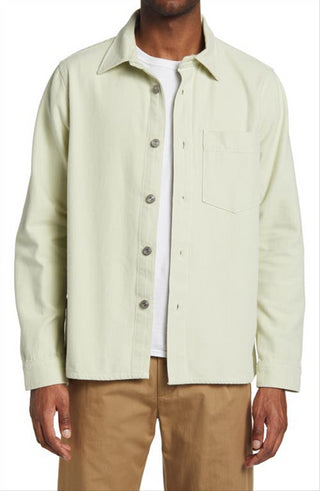 Nn07 Peter 1868 Organic Cotton Button-Up Overshirt In Mint Size Xx-Large