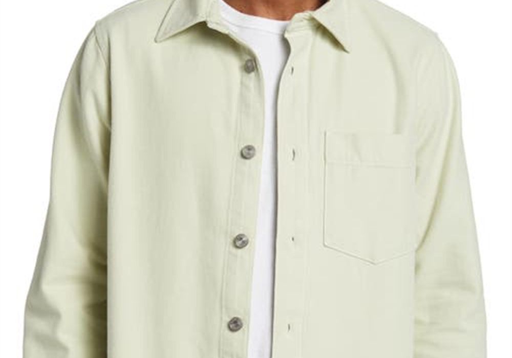 Nn07 Peter 1868 Organic Cotton Button-Up Overshirt In Mint Size Xx-Large