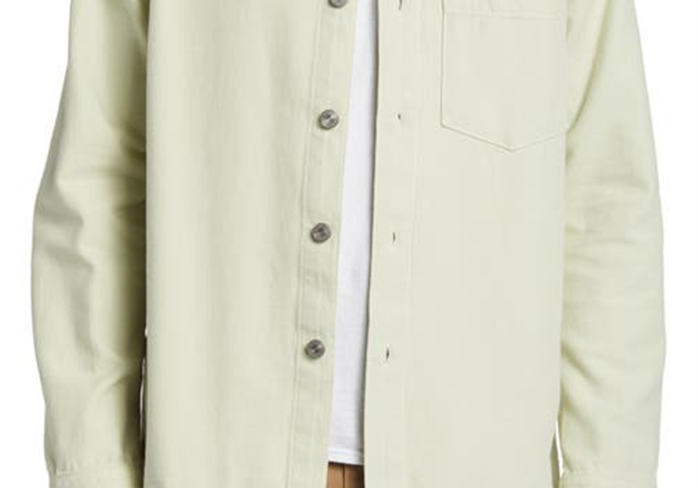 Nn07 Peter 1868 Organic Cotton Button-Up Overshirt In Mint Size Xx-Large