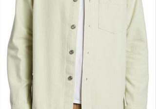 Nn07 Peter 1868 Organic Cotton Button-Up Overshirt In Mint Size Xx-Large