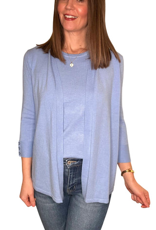 Multiples - Cornflower Open Front Cardigan