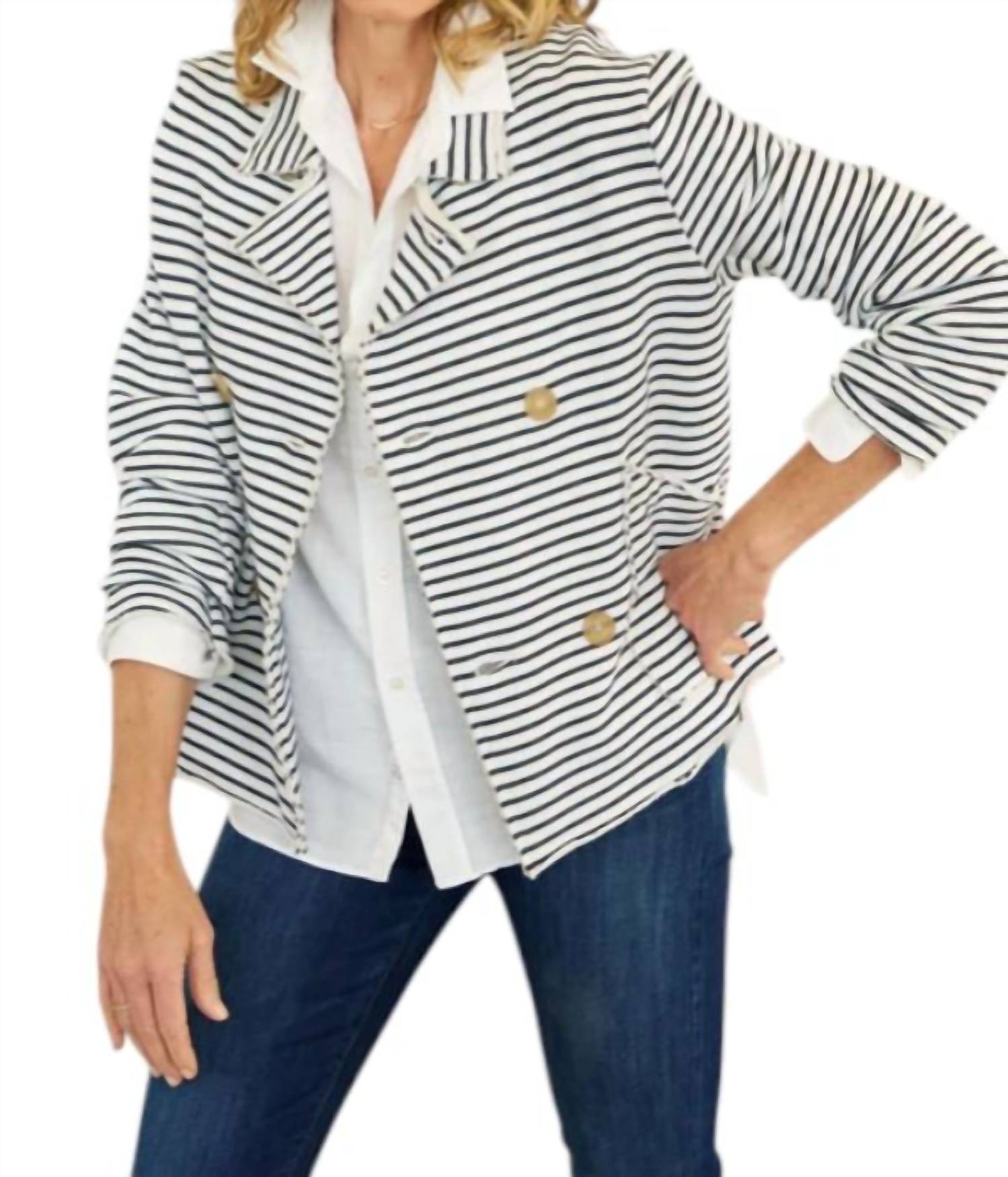 Frank & Eileen - Mini Belfast Cropped Sweatshirt Pea Coat