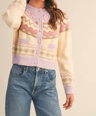 &Merci - Fair isle heart cardigan