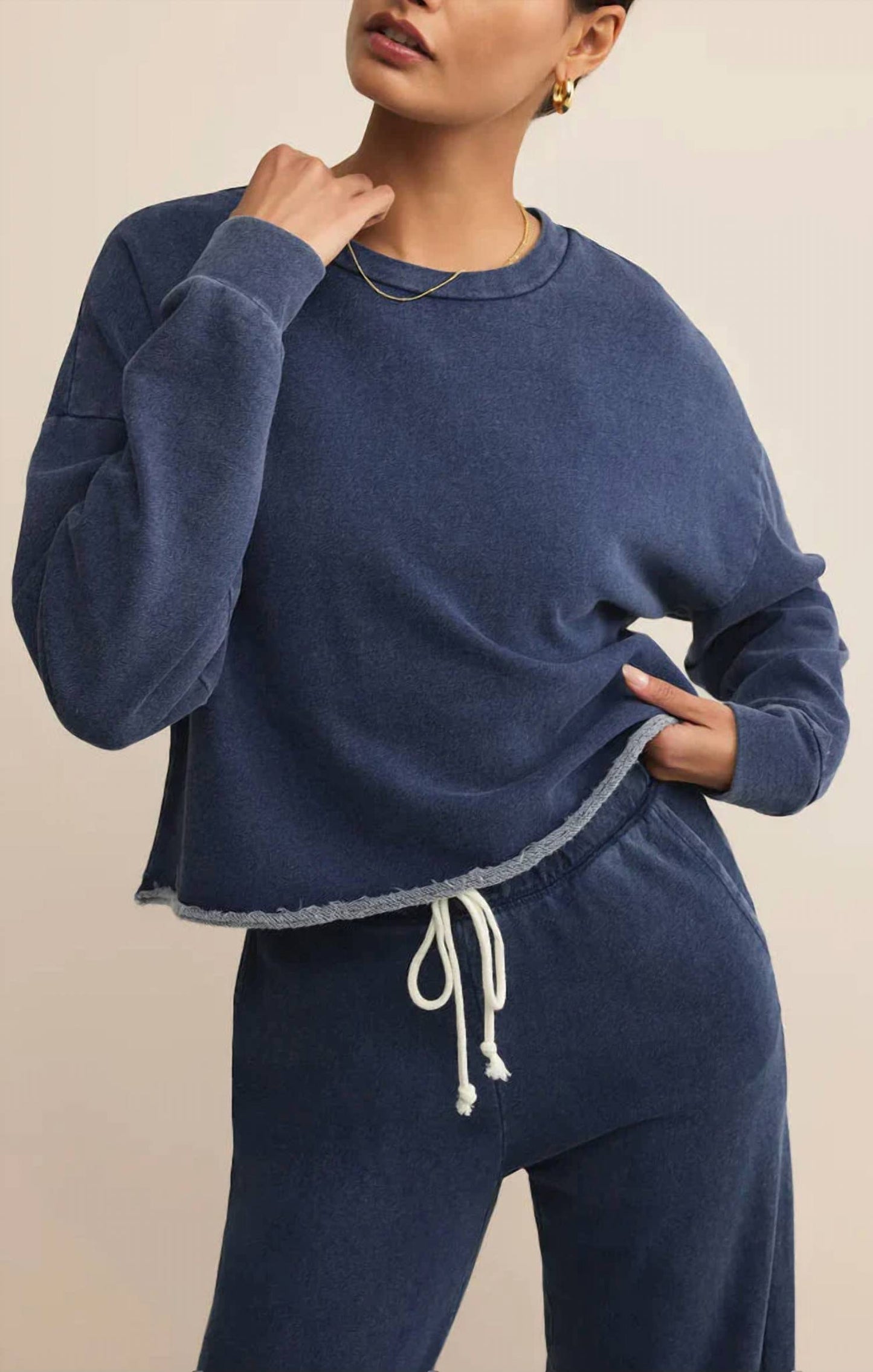 Z Supply - Circuit Knit Denim Sweatshirt