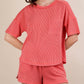 Very J - Oversized Two Tone Double Knit Top & Shorts