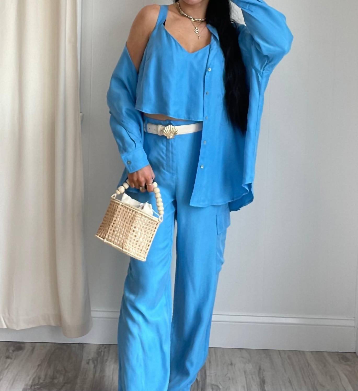 Lucy Paris - Mella Wide Leg Cargo Pants