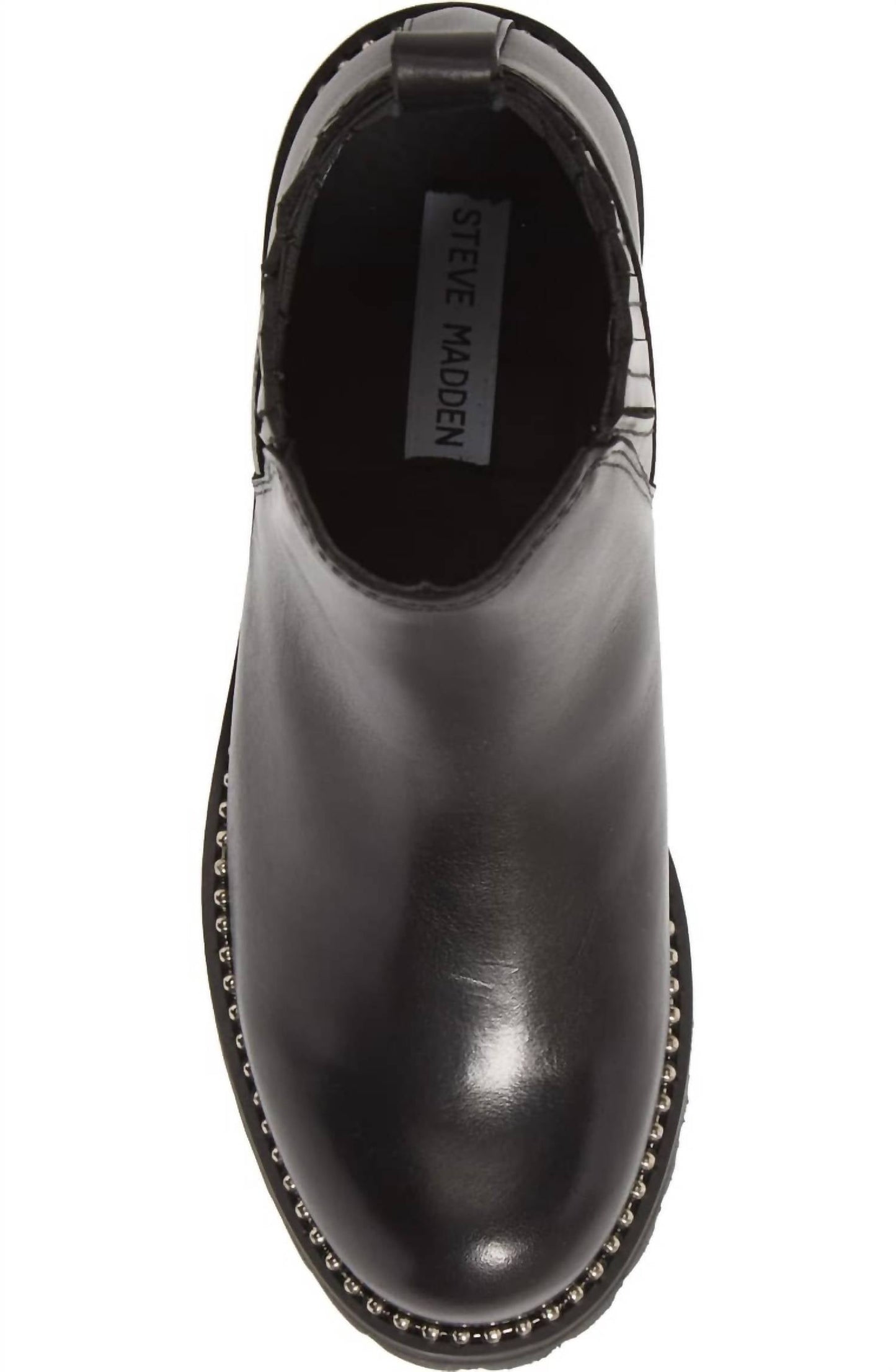 Steve Madden - Women's Leather Lug Sole Studded Chelsea Boot