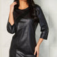 Angel Apparel - Vegan Leather/Suede Scoop Dress