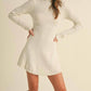 Klesis - Mock Neck Long Sleeve Fit-and-flare Mini Dress