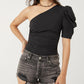 Free People - One Shoulder Puff Sleeve Bodysuit
