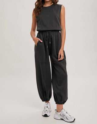 Bluivy - Drawstring Waist Jumpsuit