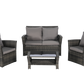 4 Pieces Outdoor Patio Furniture Sets Garden Rattan Chair Wicker Set
