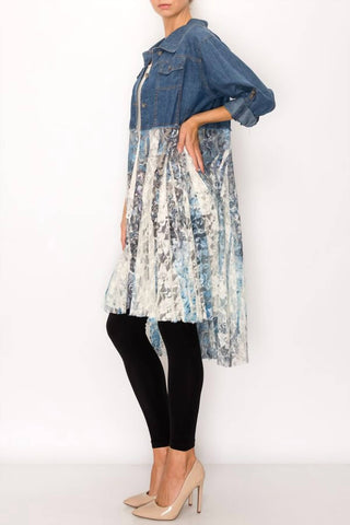 Origami - Denim & Lace Duster