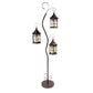 Whimsical Metal Lantern Tree with 3 Candle Holders 6'H