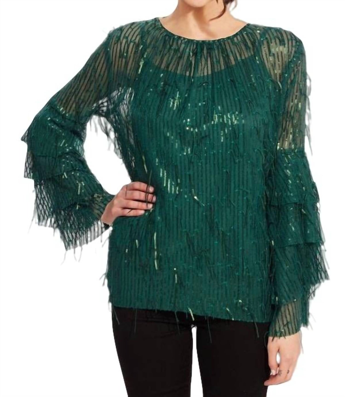 Eva Franco - Sequin Fringe Top