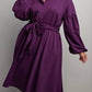 The Curve La - Plus Size Button Front Fit And Flare Dress With Pockets