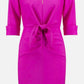 Joseph Ribkoff - 3/4 Sleeves V-neck Collared Dress