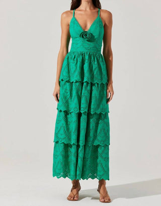 Astr - Faeryn Eyelet Tiered Maxi Dress