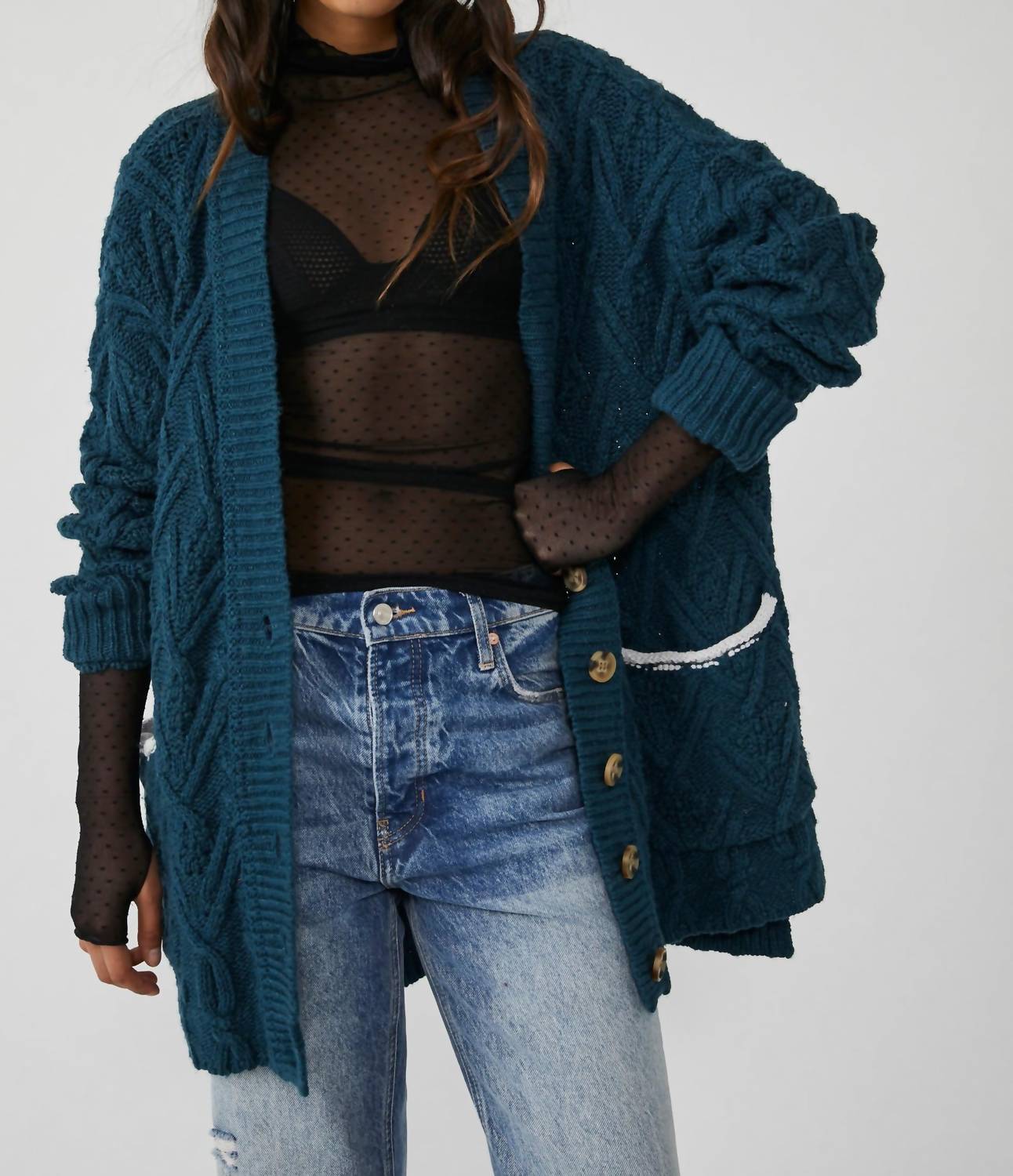 Free People - Montana Cable Cardigan