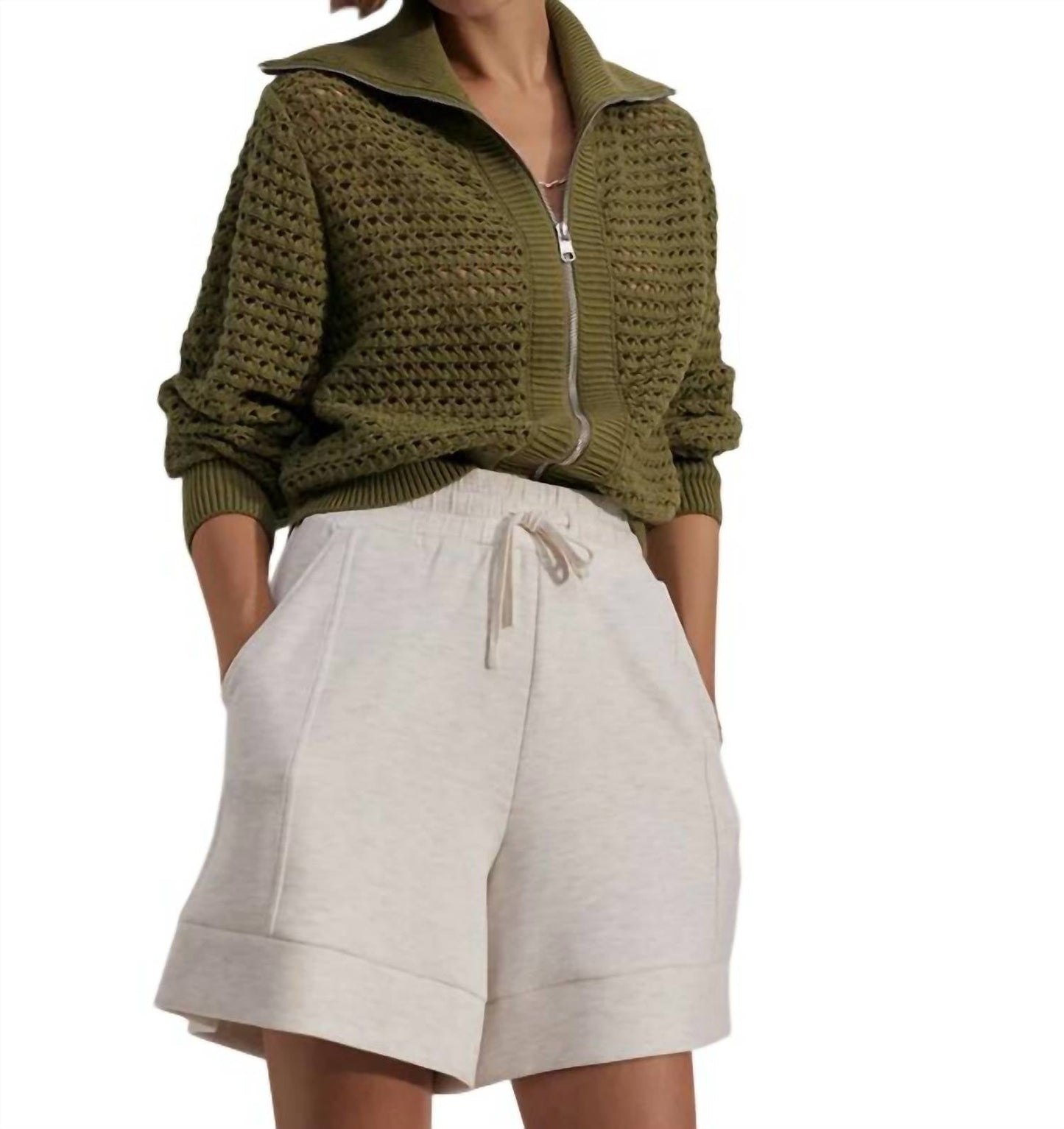 Varley - Eloise Zip Through Knit Jacket