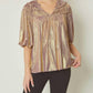 Entro - Chrome Bell Sleeve Tunic