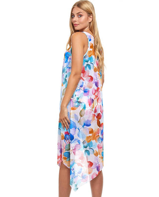 Profile By Gottex - Asymmetrical Round Neck Cover Up Dress