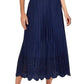 Current Air - Pleated Eyelet Midi Skirt