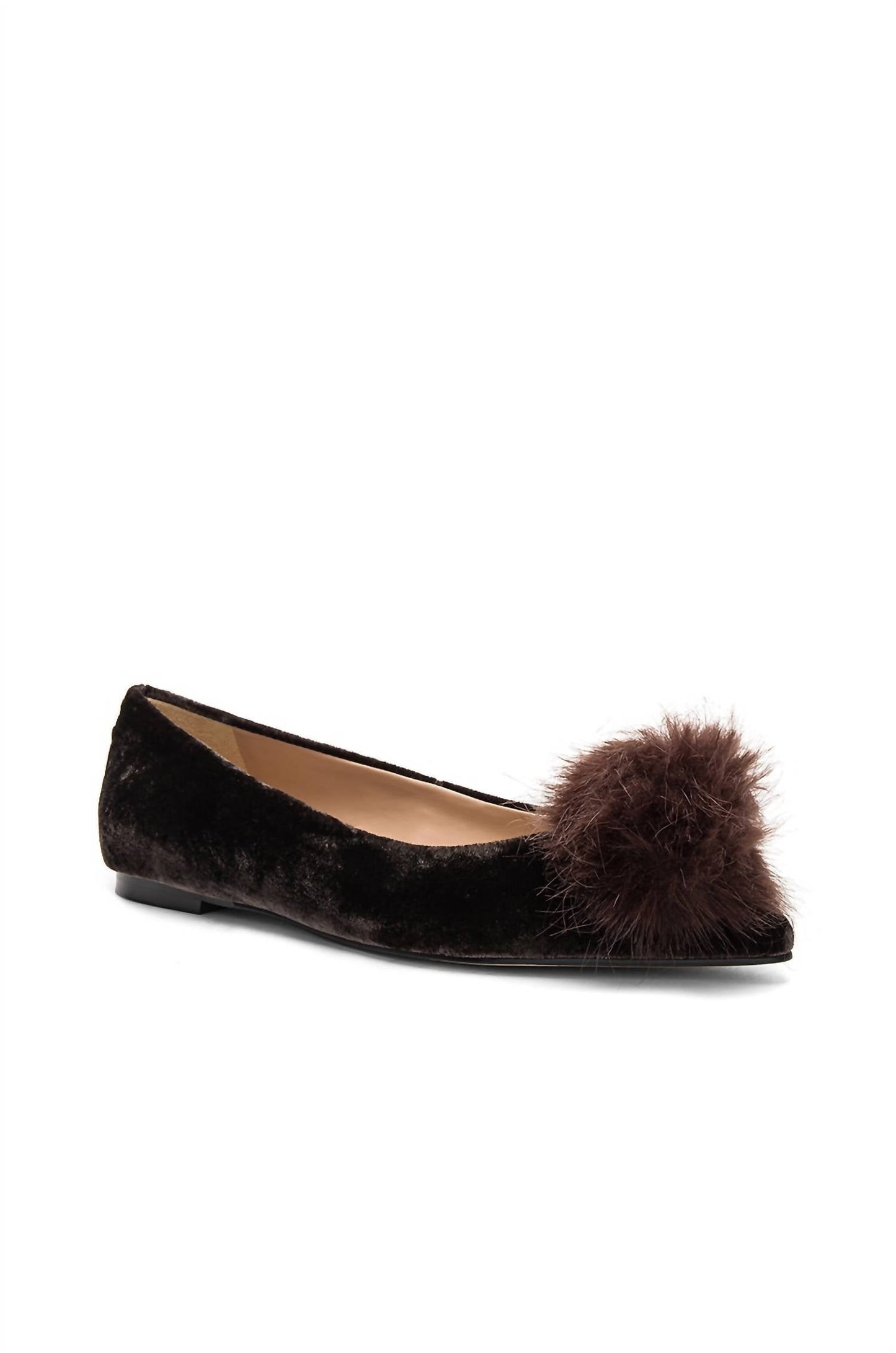 Sam Edelman - Women's Raddie Velvet Flat With Pom