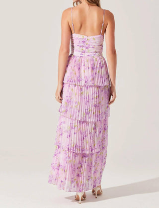 Astr - DAYTONA PLEATED FLORAL MAXI DRESS