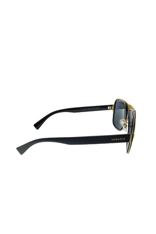 Versace - Medusa Charm Aviator Plastic Sunglasses with Grey Polarized Lens