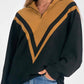 Elan - Chevron Quarter Zip Sweater