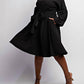 The Curve La - Plus Size Button Front Fit And Flare Dress With Pockets