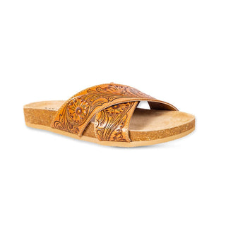 Myra - Women's Gracie Hand Tooled Sandals