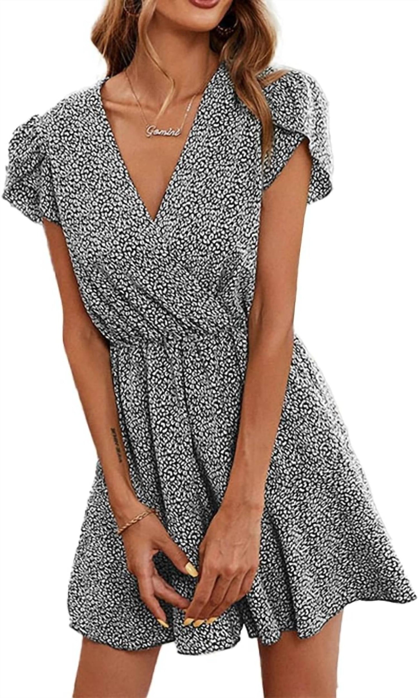 Anna-Kaci - Print Short Romper