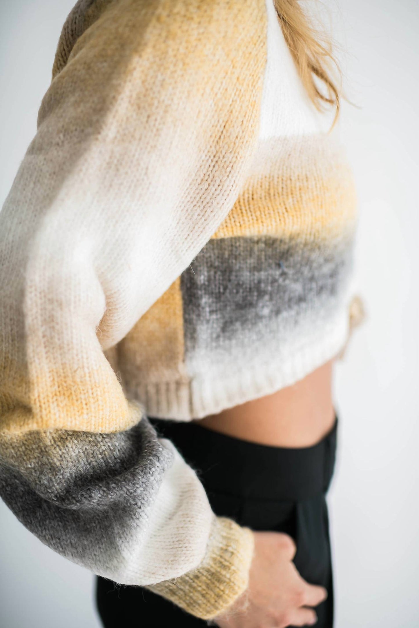 Falcon Park - Vera Striped Cropped Sweater