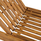 Acacia Wood Chaise Lounge with Cushion - Teak Finish