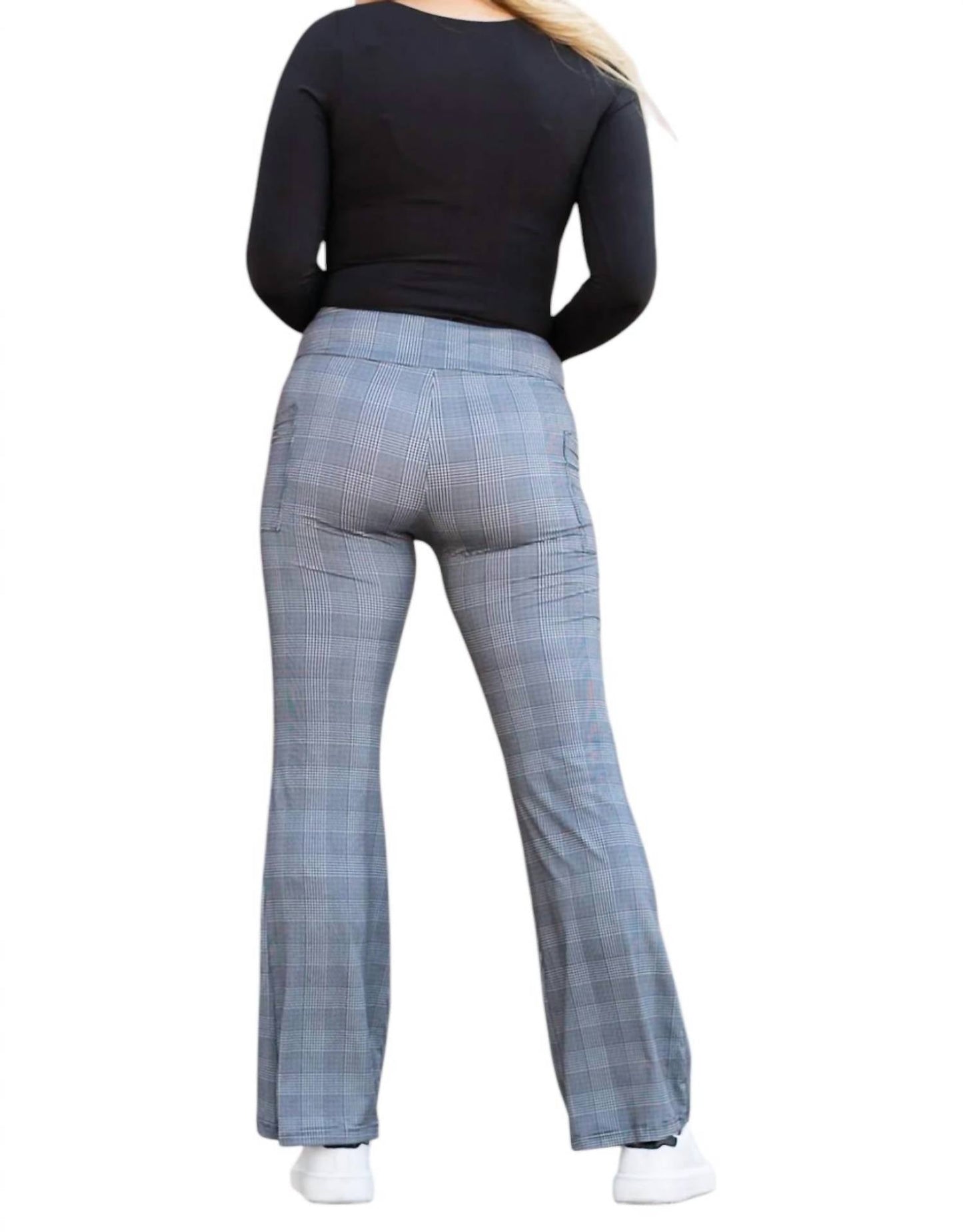 Julia Rose - Felicity Plaid Bootcut Leggings