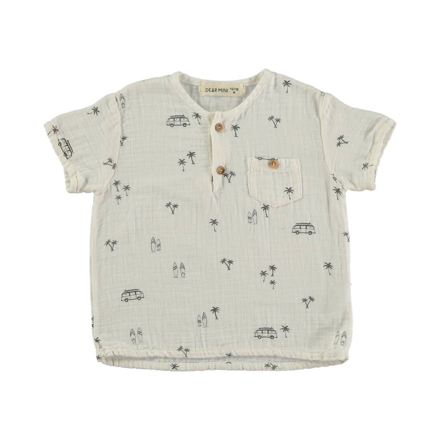 Dear Mini - Boy's Buttoned Palms T-shirt