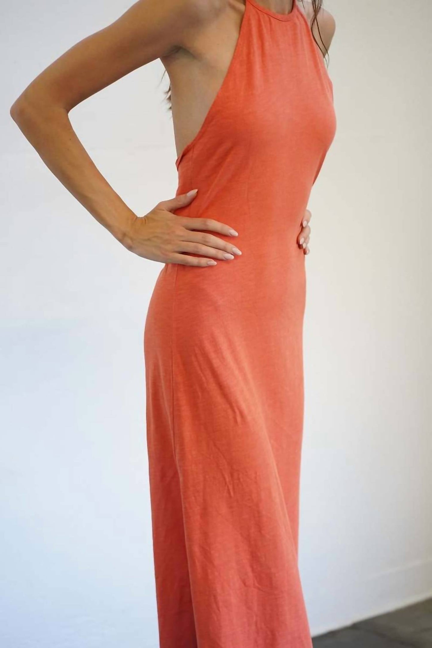 Lna - Bib Halter Midi Dress