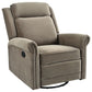 360 Degrees Swivel Manual Rocking Recliner with Adjustable Backrest