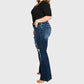 Petra153 - Hole-y Flare Jeans - Plus