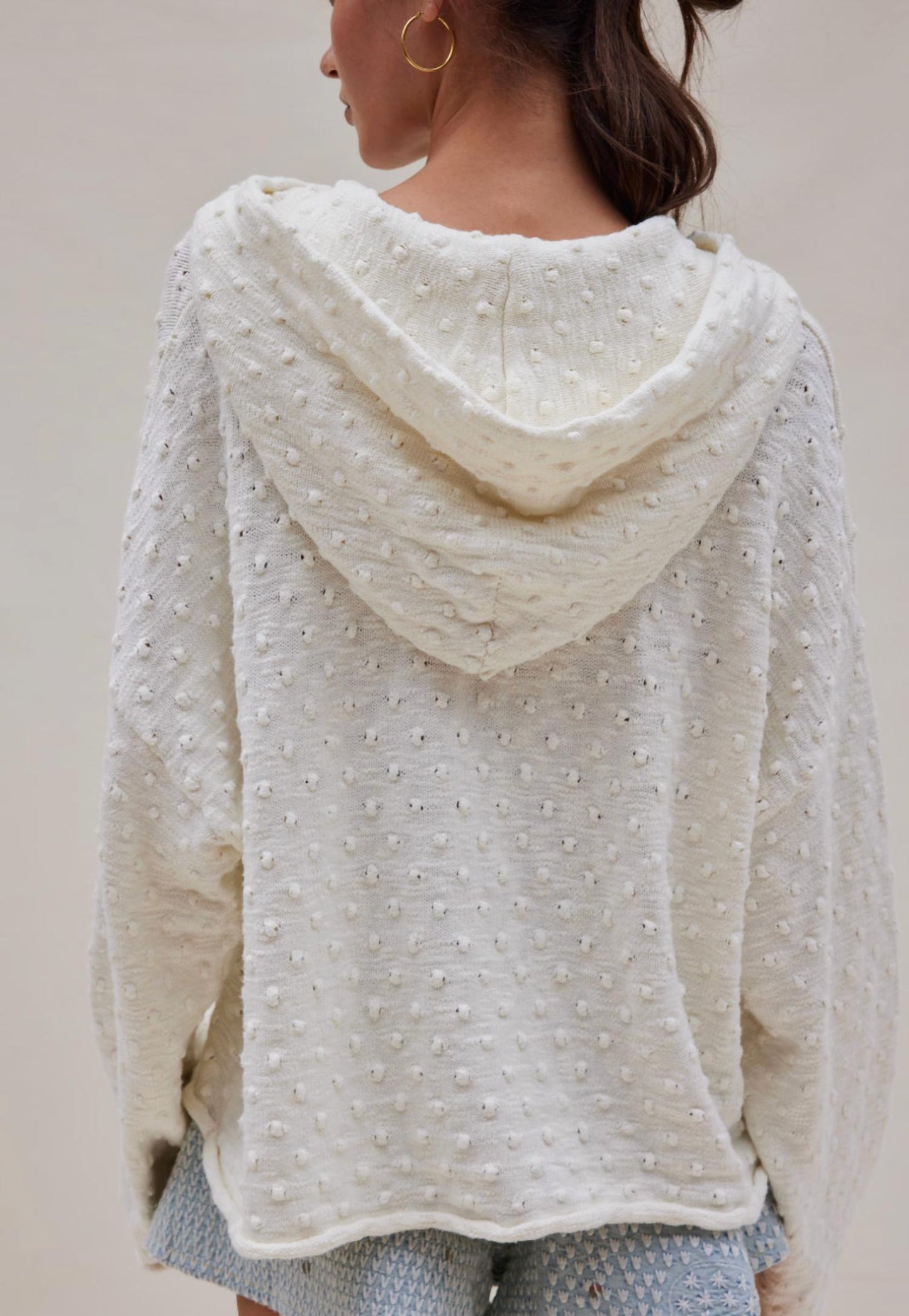 Free People - Arya Textured Knit Hoodie