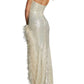 Jovani - Sequin Feather Gown
